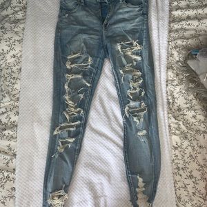 High waist ripped skinny jeans (American Eagle)